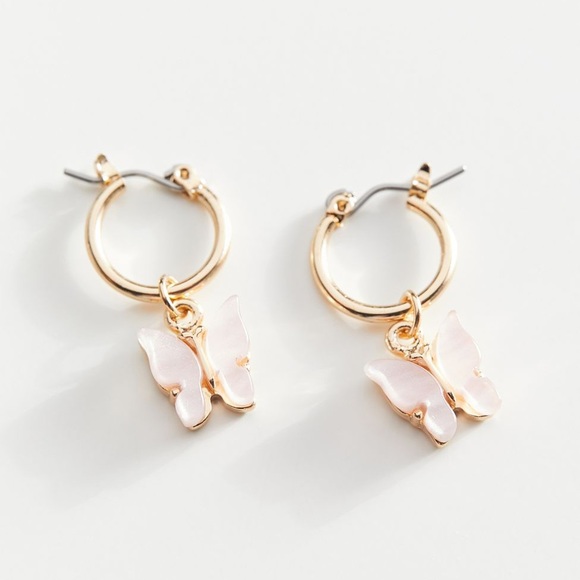 Urban Outfitters Jewelry - Bri Mini Butterfly Charm Hoop Earring